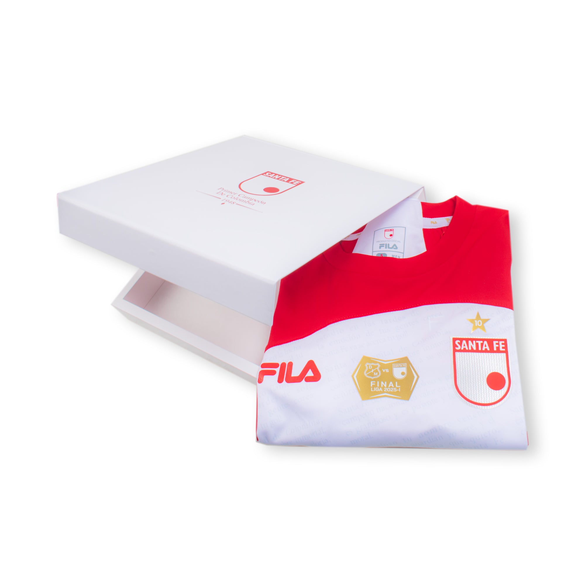 CAMISETA MASCULINA FILA INDEPENDIENTE SANTA FE CAMPEÓN 2025 - I